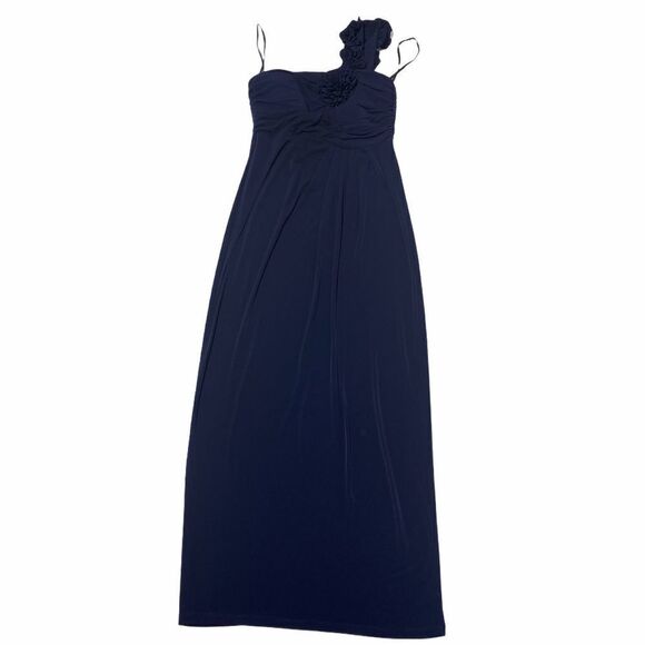 SWEET Storm navy Blue one Shoulder maxi Dress M - Picture 9 of 11